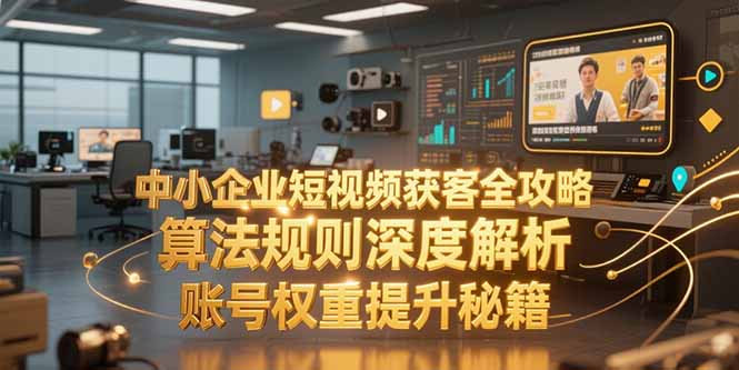 中小企业短视频获客全攻略，算法规则深度解析，账号权重提升秘籍-51网创资源