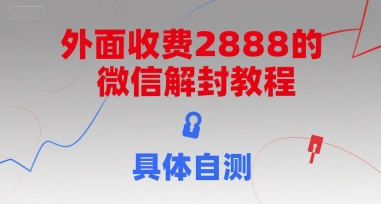 外面收费2888的微信解封教程，具体自测-51网创资源