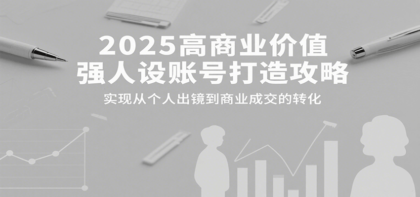 2025高商业价值强人设账号打造攻略，实现从个人出镜到商业成交的转化-51网创资源