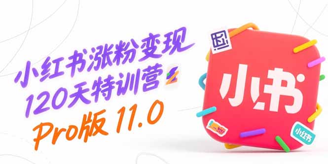 小红书涨粉变现120天特训营Pro版11.0：从0到1掌握平台运营,内容制作和变现-51网创资源