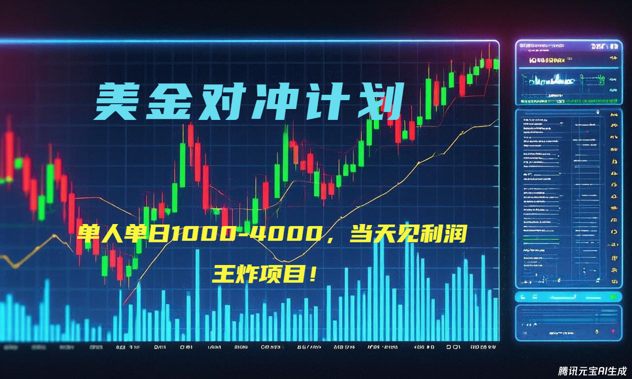 2025年最暴力项目“美金先登计划”最新最强对冲战法，每日实际收益1K-4K-51网创资源