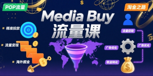 Media Buy之POP流量课,带你开启海外Media Buy淘金之路-51网创资源