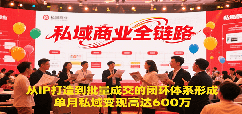 私域商业全链路,从IP打造到批量成交的闭环体系形成,单月私域变现600万-51网创资源