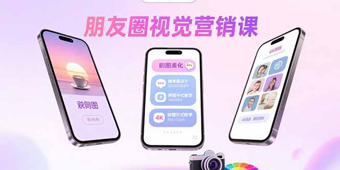 朋友圈视觉营销课：问候图美化，晒单图设计，拼图玩法教学-51网创资源