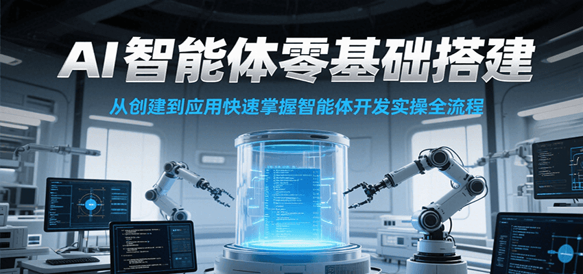 AI智能体零基础搭建实操课,从创建到应用快速掌握智能体开发全流程!-51网创资源
