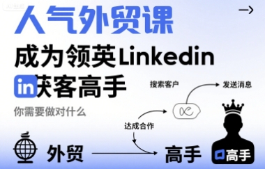 人气外贸课-成为领英Linkedin获客高手,你需要做对什么-51网创资源