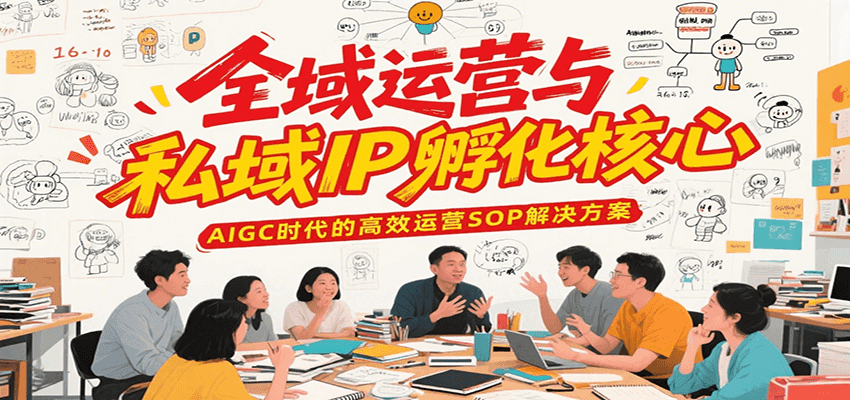 全域运营与私域IP孵化核心，AIGC时代的高效运营SOP解决方案-51网创资源