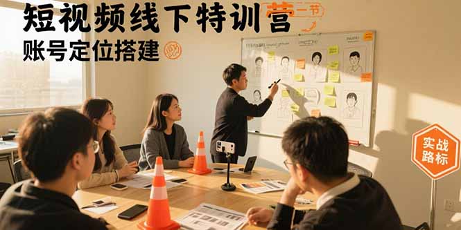 短视频线下特训营：账号定位搭建/口播号拍摄剪辑/直播间流量入口/变现实战-51网创资源