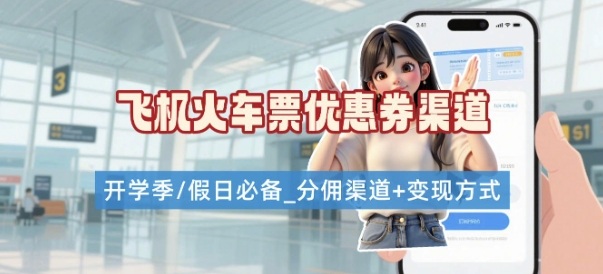 学生党必看！机票火车票优惠券申请渠道 + 项目打法，开学季节日速存-51网创资源