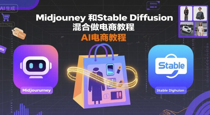 Midjourney和Stable Diffusion混合做电商教程-ai电商教程-51网创资源