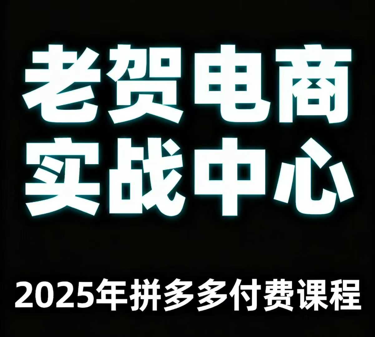 老贺电商2025年拼多多付费课程，用通俗易懂的方法告诉你多多怎么玩-51网创资源