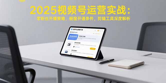 2025视频号运营实战：零粉丝开播策略，橱窗开通条件，剪辑工具深度解析-51网创资源