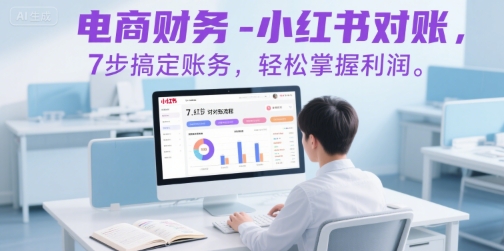 电商财务-小红书对账，7步搞定账务，轻松掌握利润-51网创资源