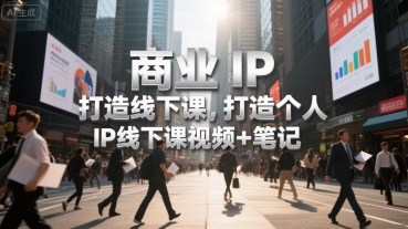 商业IP打造线下课，打造个人 IP线下课视频+笔记-51网创资源