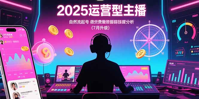 2025运营型主播：自然流起号，微付费投放技巧，罗盘数据深度解析(7月更新-51网创资源
