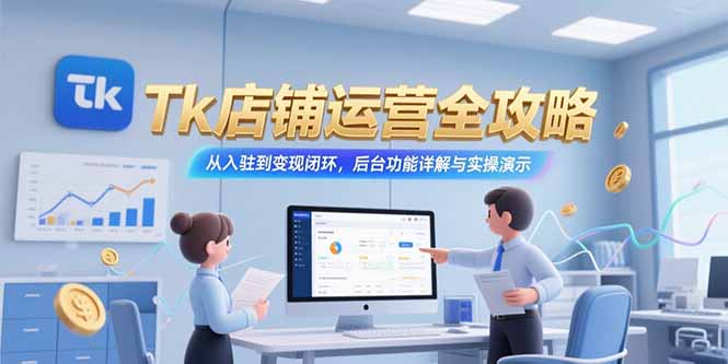 Tk店铺运营全攻略，从入驻到变现闭环，后台功能详解与实操演示-51网创资源