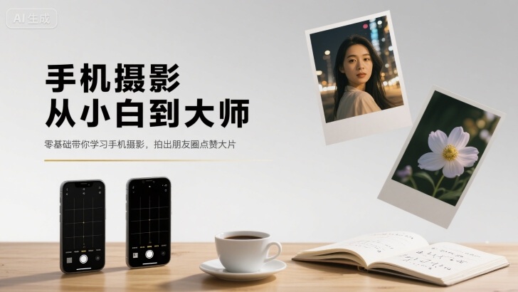 手机摄影从小白到大师，零基础带你学习手机摄影，拍出朋友圈点赞大片-51网创资源