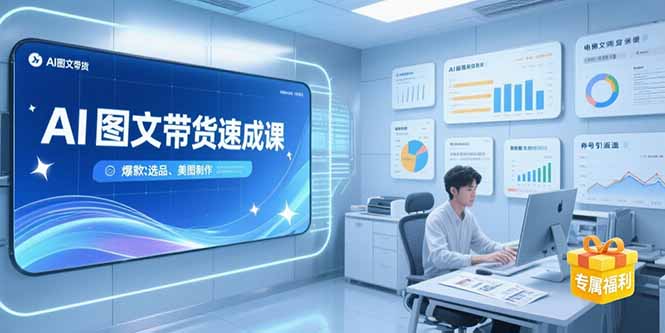 AI图文带货速成课，养号引流秘籍，爆款选品策略，美图制作全流程-51网创资源