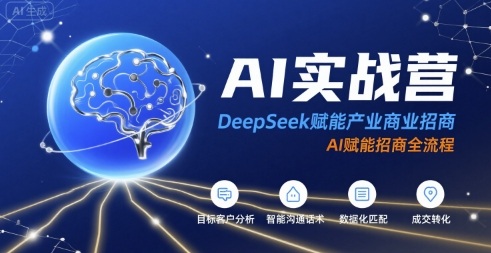 AI实战营：DeepSeek赋能产业商业招商，AI赋能招商全流程-51网创资源