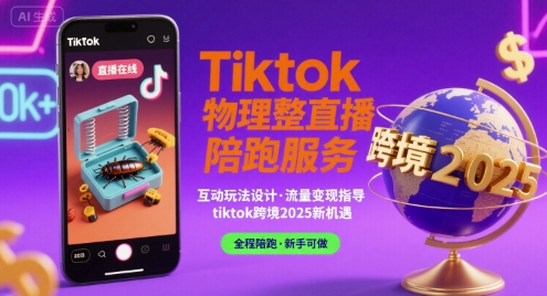 Tiktok物理整蛊直播陪跑服务-tiktok跨境2025-51网创资源