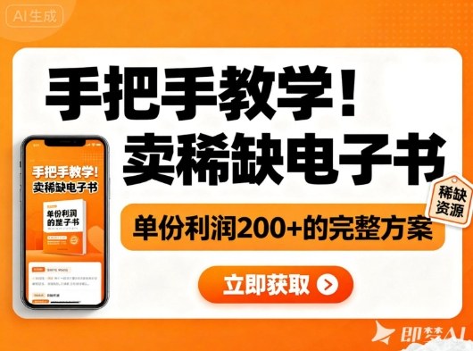 51-1008-手把手教学！在小红书卖稀缺电子书，单份利润2张+的完整方案-51网创资源