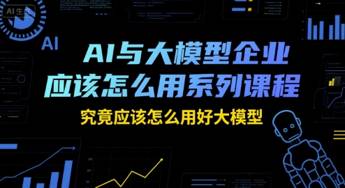 AI与大模型企业应该怎么用系列课程,究竟应该怎么用好大模型-51网创资源