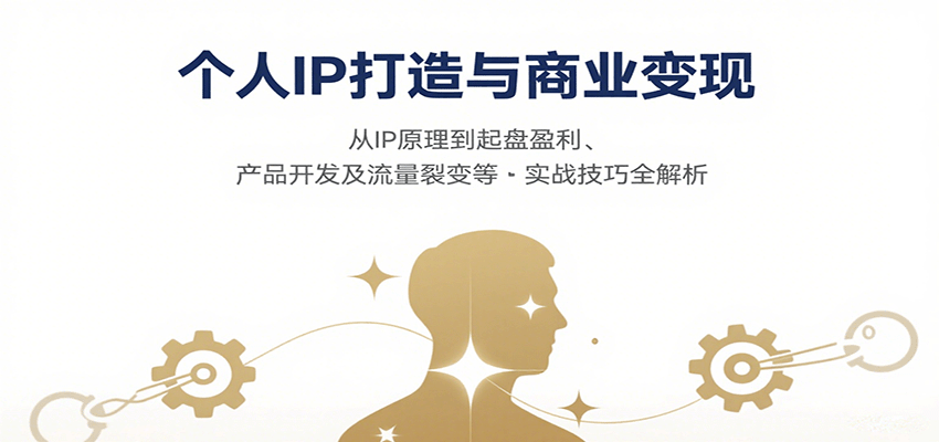 个人IP打造与商业变现,从IP原理到起盘盈利、产品开发及流量裂变等实战技巧全解析-51网创资源