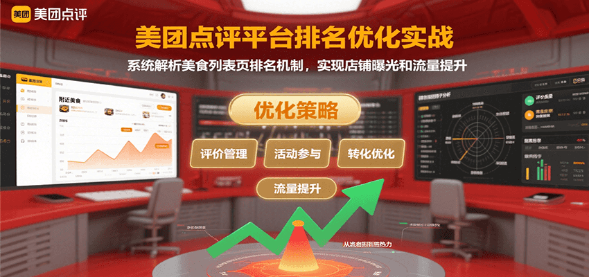 美团点评平台排名优化实战,系统解析美食列表页排名机制,实现店铺曝光和流量提升-51网创资源