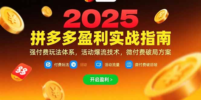拼多多盈利实战指南，强付费玩法，活动爆流技术，微付费破局方案(更新7月-51网创资源